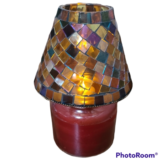 4" PARTYLITE Mosaic Decorative Jar Shade Topper